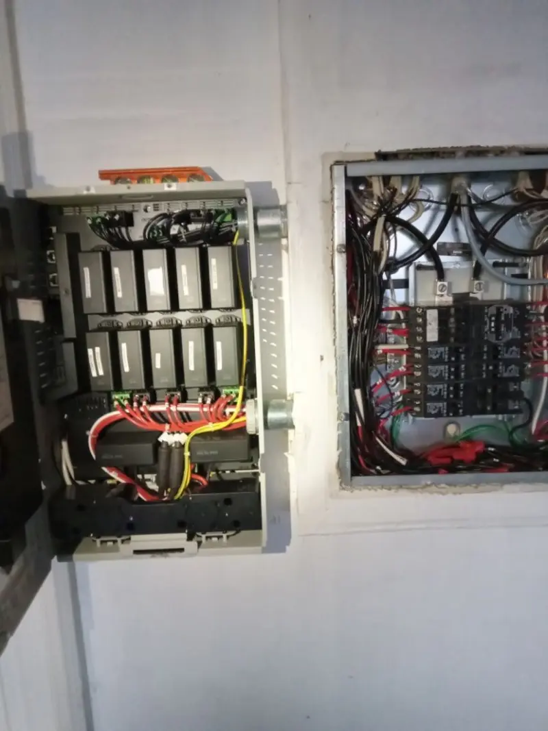 Electrical panel upgrade completed for Security Camera Wiring in Williams